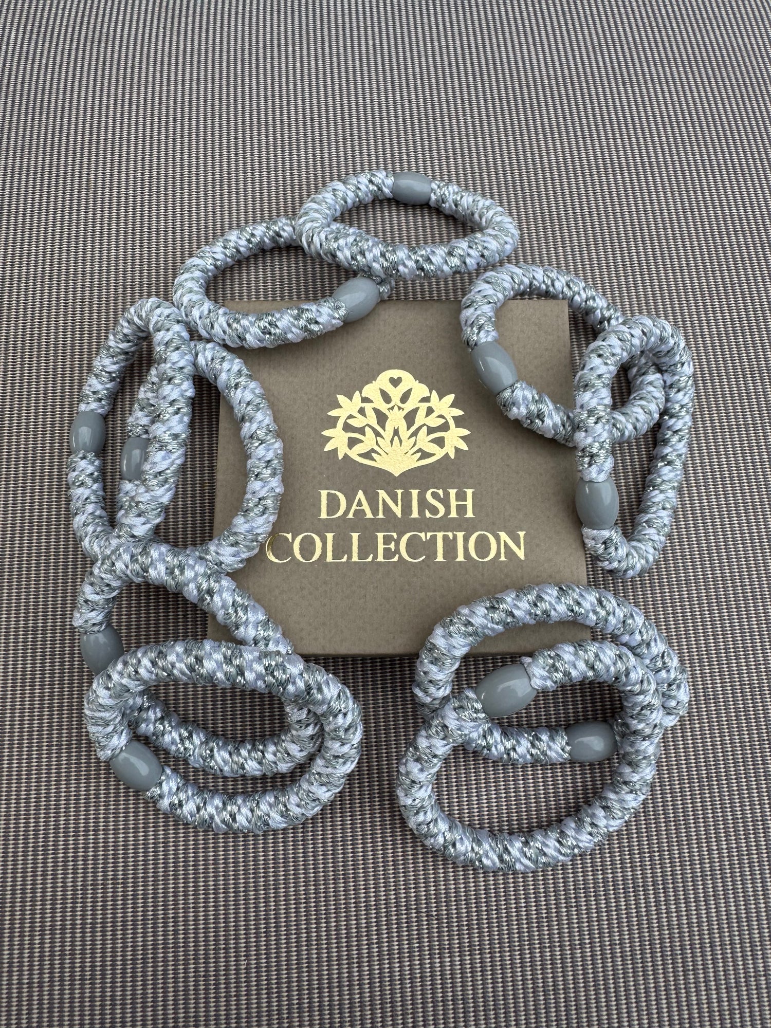 DANISH - Hair Tie - Supreme - Silver/White