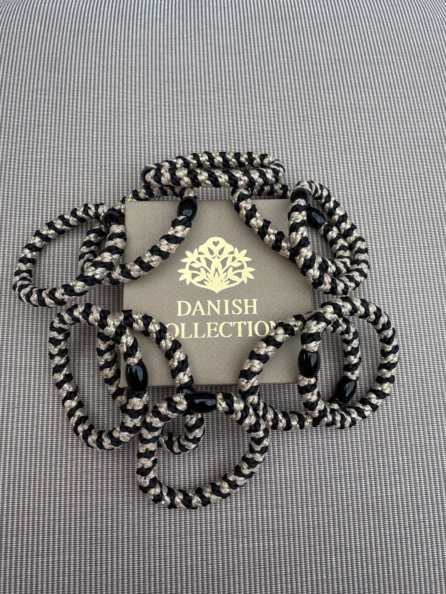 DANISH - Hair Tie - Supreme - Black Beige Glitter
