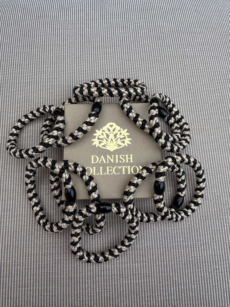 DANISH - Hair Tie - Supreme - Black Beige Glitter
