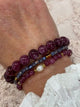 Bracelets - SET/3 - NORA - Maroon