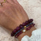 Bracelets - SET/3 - NORA - Maroon