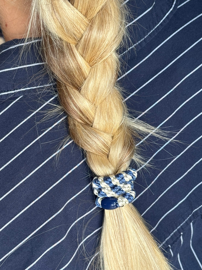 DANISH - Hair Tie - Supreme - Denim/White Stripe