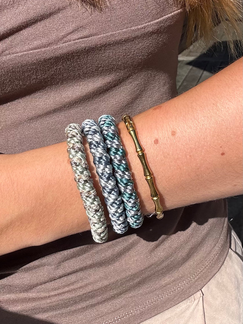 DANISH - Hair Tie - Supreme - L.Grey/Grey - Stripe