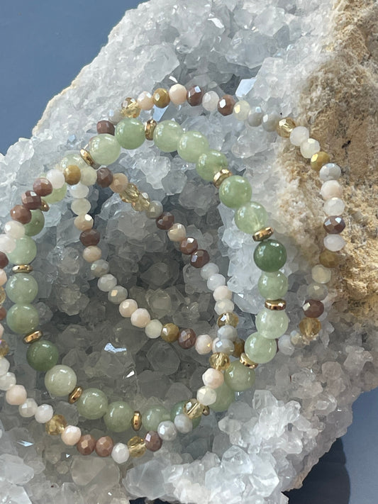 Bracelets - SET/3 - LUNA - Jade