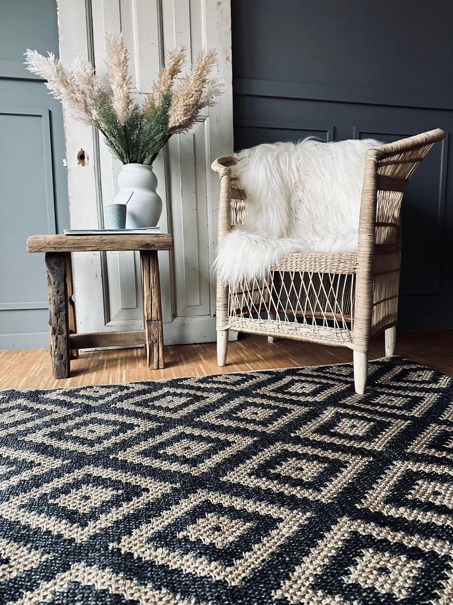 Floor Rug - 120 x 180cm - Outdoor - Black