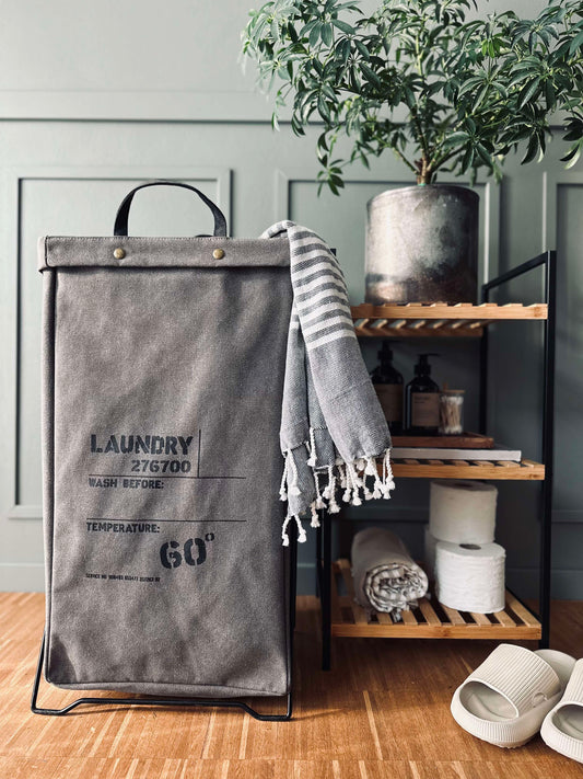 Laundry Basket - Canvas - Dark Grey
