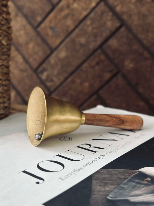 Bell - Golden - Wooden Handle