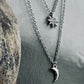 Necklace - Moon & Star - Sterling Silver