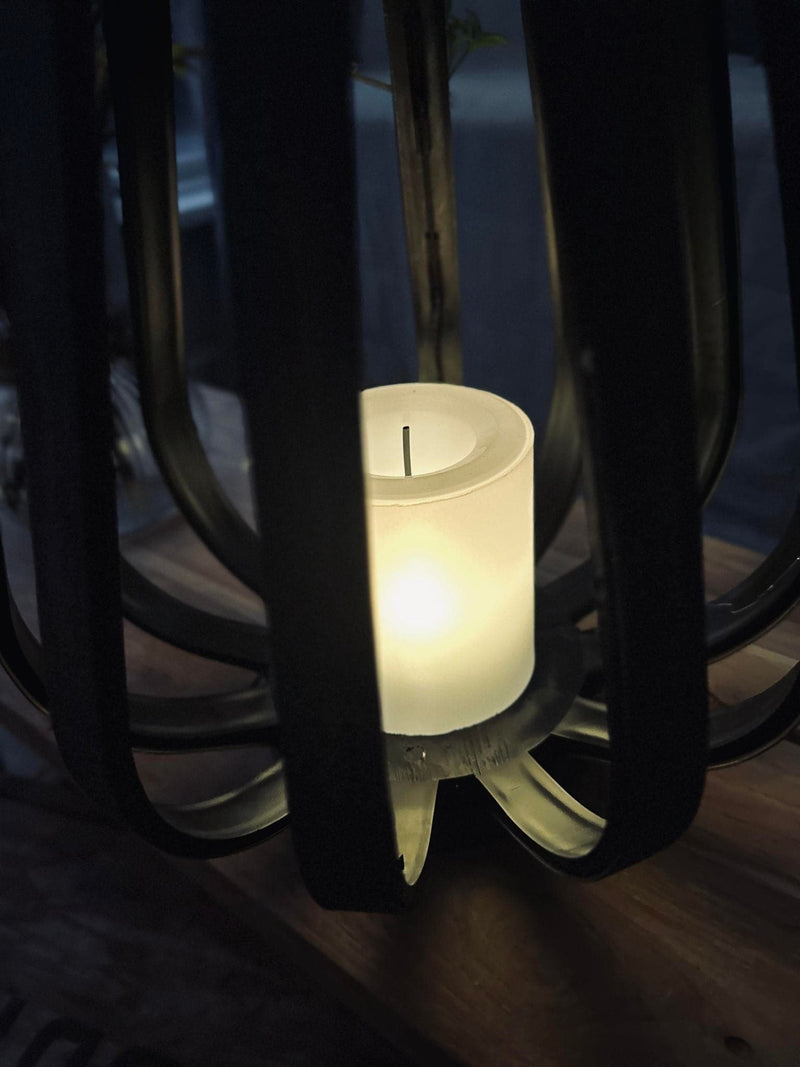 Lantern - Natural Colour - Solar - H34cm