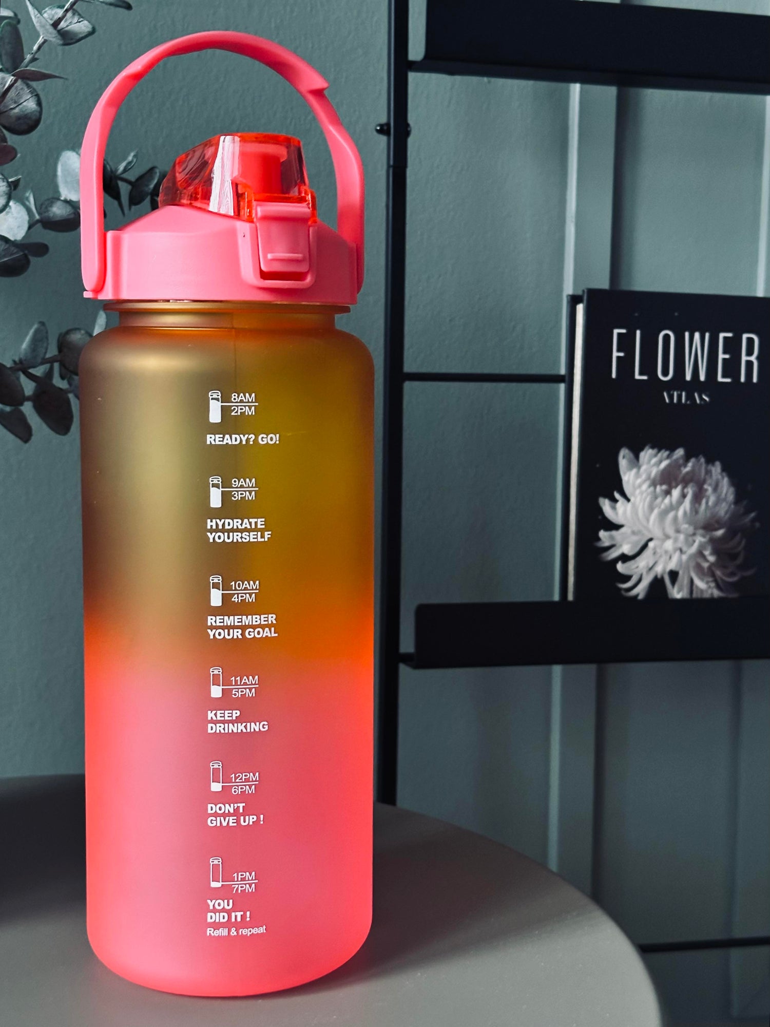 Sports Drinking Bottle - EVERYDAY - XXXL - 2000ML - Pink/Orange