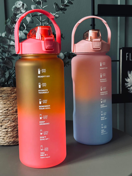 Sports Drinking Bottle - EVERYDAY - XXXL - 2000ML - Pink/Orange