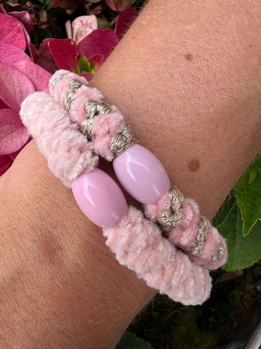 DANISH - Hair Tie - Supreme - Velvet - Soft Pink