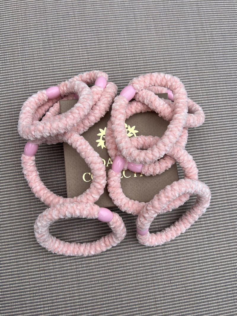DANISH - Hair Tie - Supreme - Velvet - Soft Pink