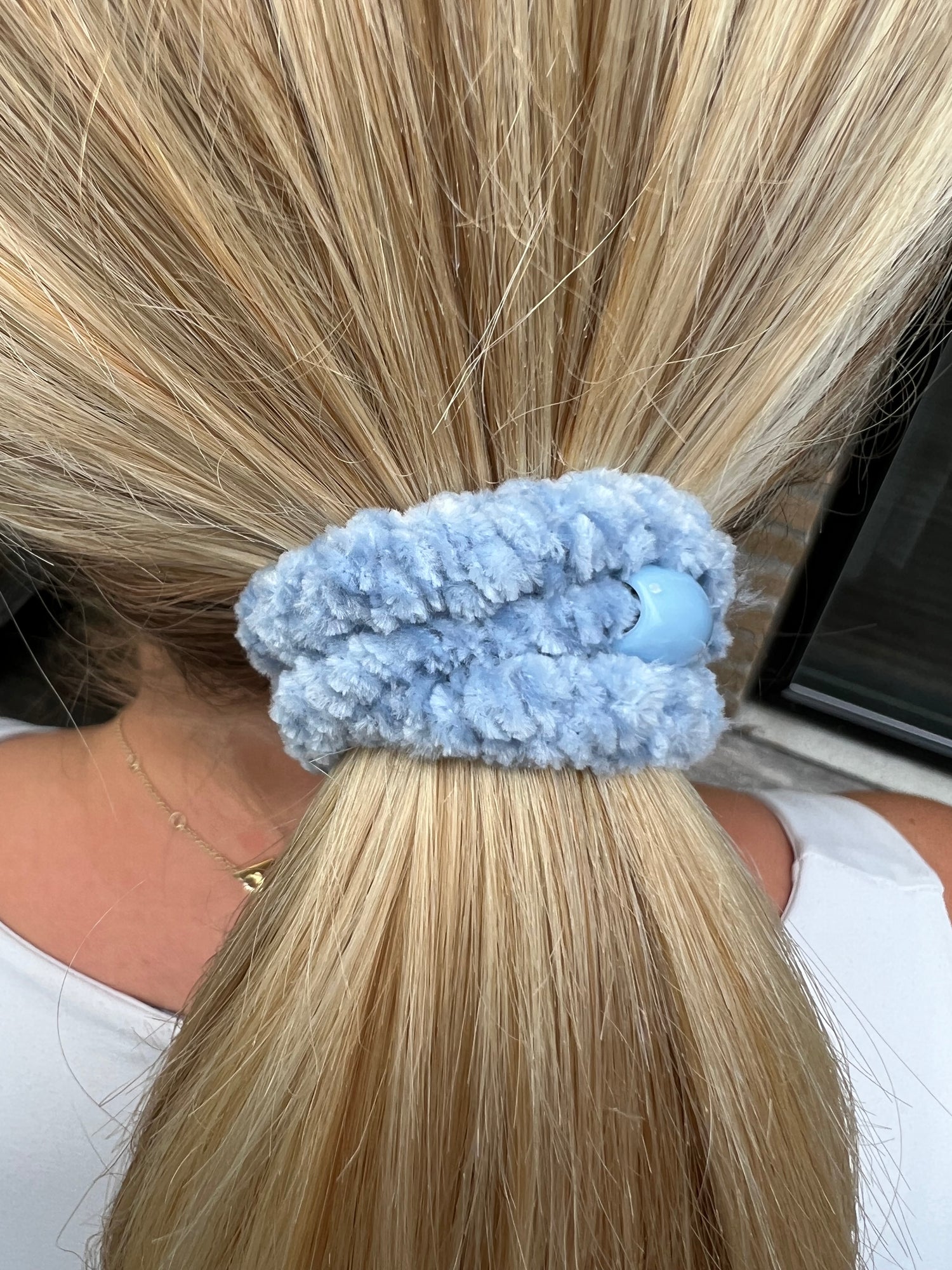DANISH - Hair Tie - Supreme - Velvet - Baby Blue