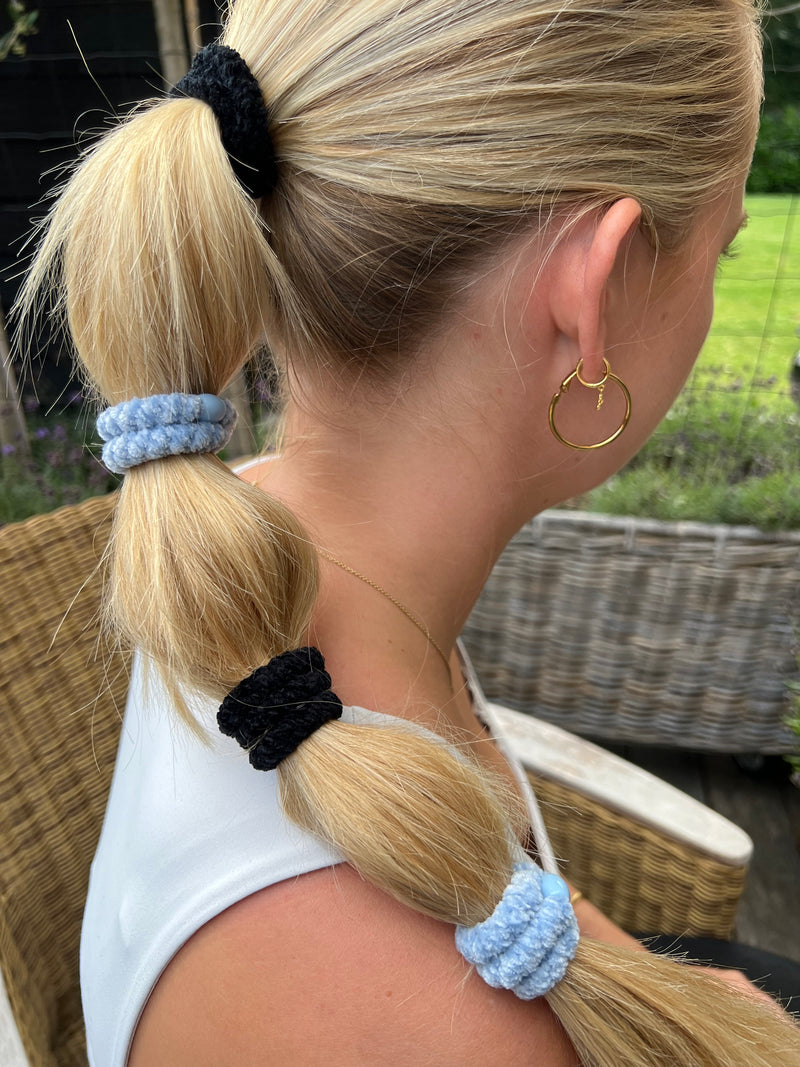 DANISH - Hair Tie - Supreme - Velvet - Baby Blue