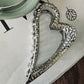 Hair Clip - Heart - Silver Plated