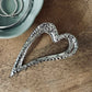 Hair Clip - Heart - Silver Plated