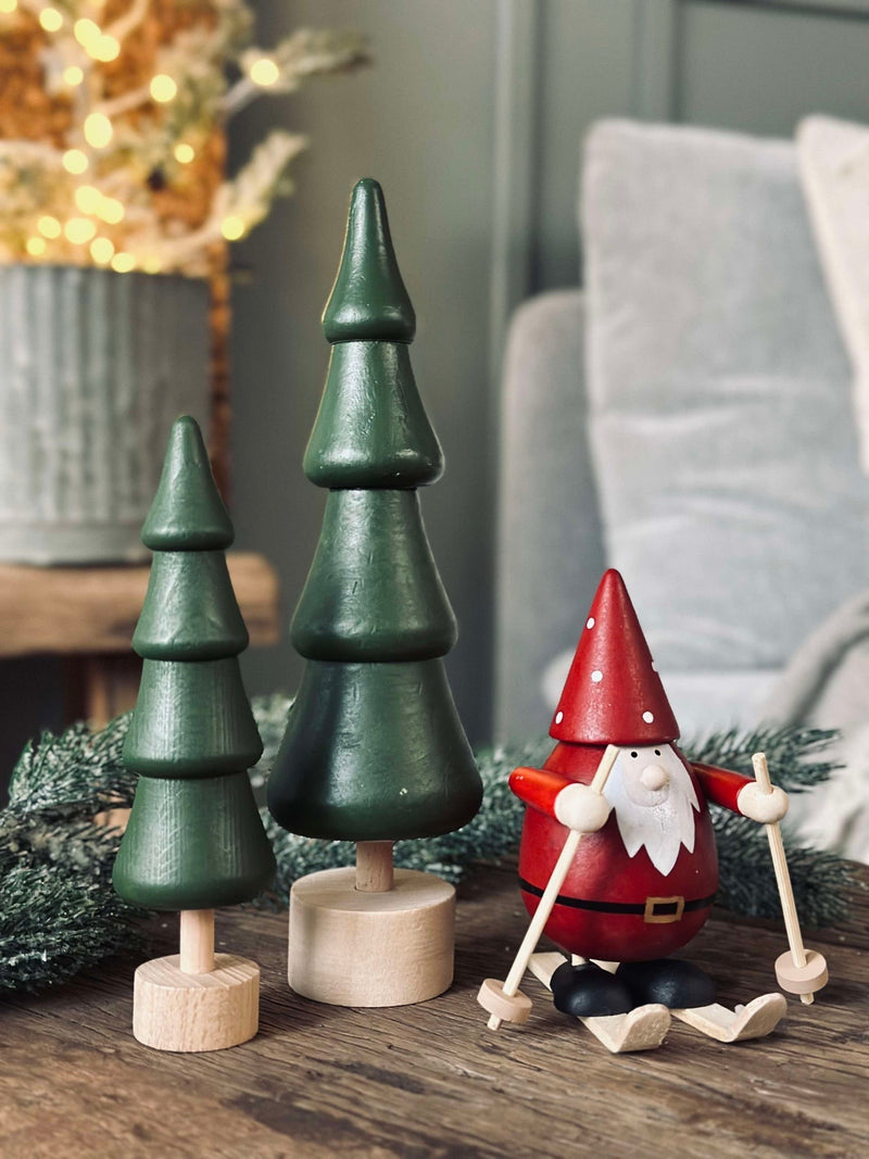 Christmas decoration - Santa On Ski - Wood