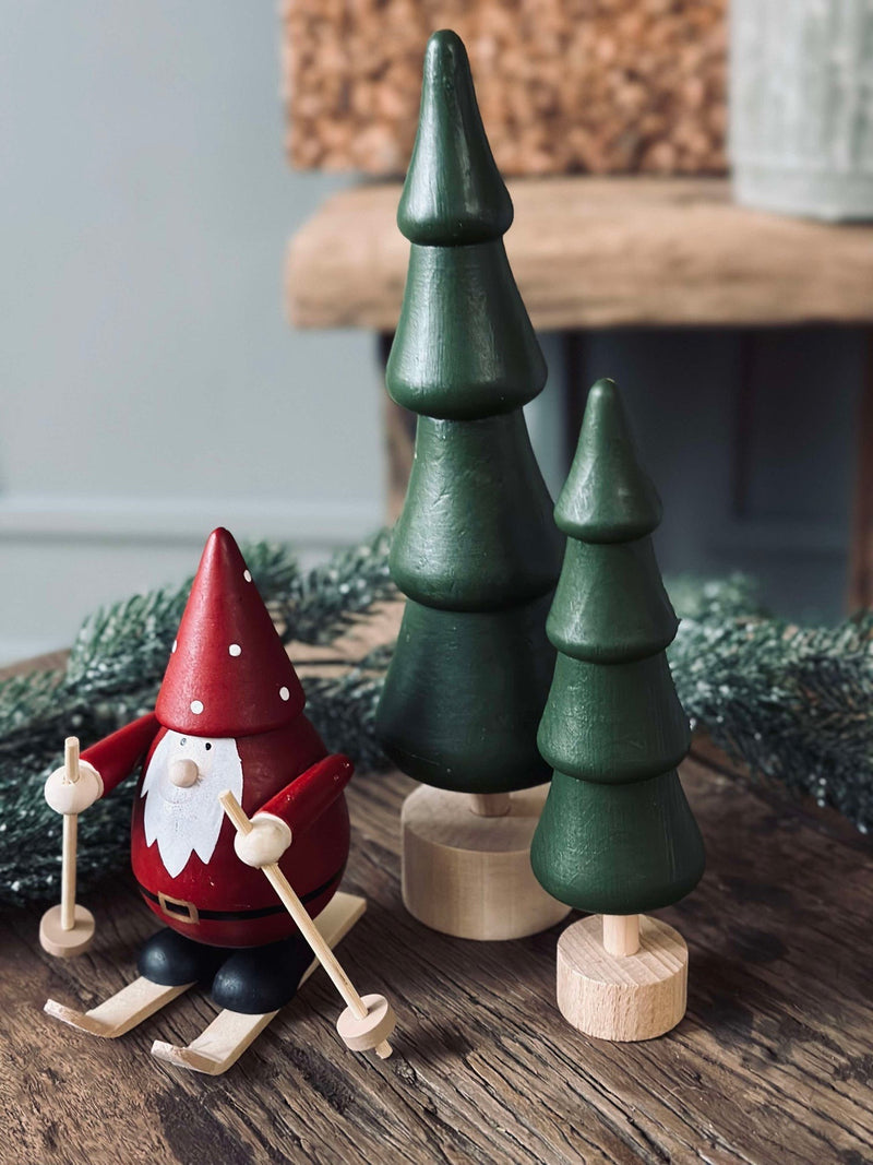 Christmas decoration - Santa On Ski - Wood