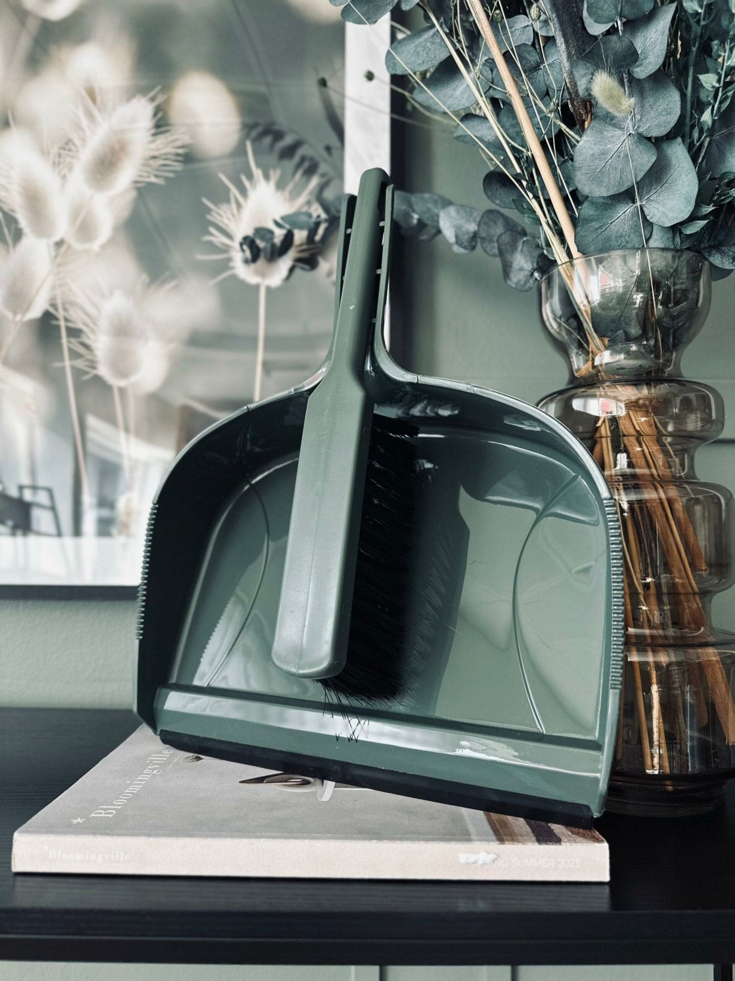 Dustpan & Brush - Green - BIG SIZE