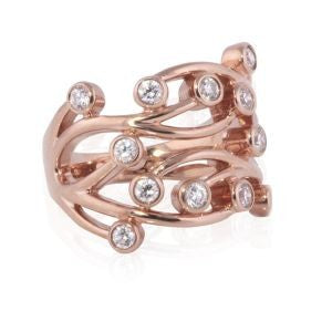 Juleo Jewellery - Intertwining Ring - 18ct Rose Gold Plating