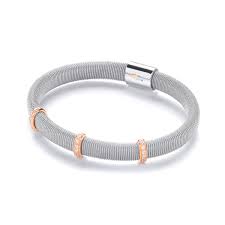 J-JAZ - Monique Bracelet - Two Tone Sterling Silver & Rose Gold plated