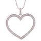 Juleo Jewellery - Large Open Heart Pendant - Stone Set Bail (Loose Pendant)