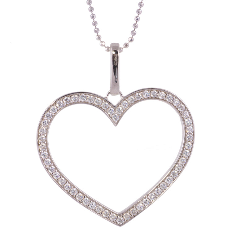 Juleo Jewellery - Large Open Heart Pendant - Bail (Loose Pendant)