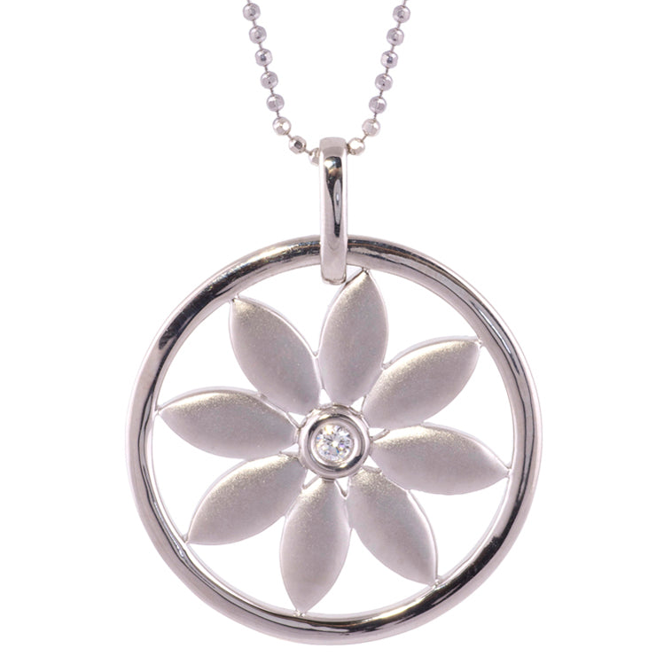 Juleo Jewellery - Sterling Silver - Large Satin Flower - (Loose Pendant)