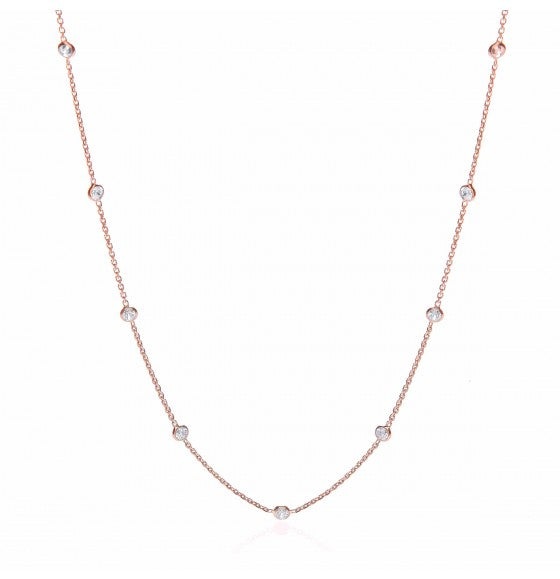 J-JAZ - Giovanna Rose Gold Plated  Necklace - 925 Sterling Silver