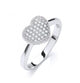 J-JAZ - Amore Ring - 925 Sterling Silver - Clear Cubic Zirconia