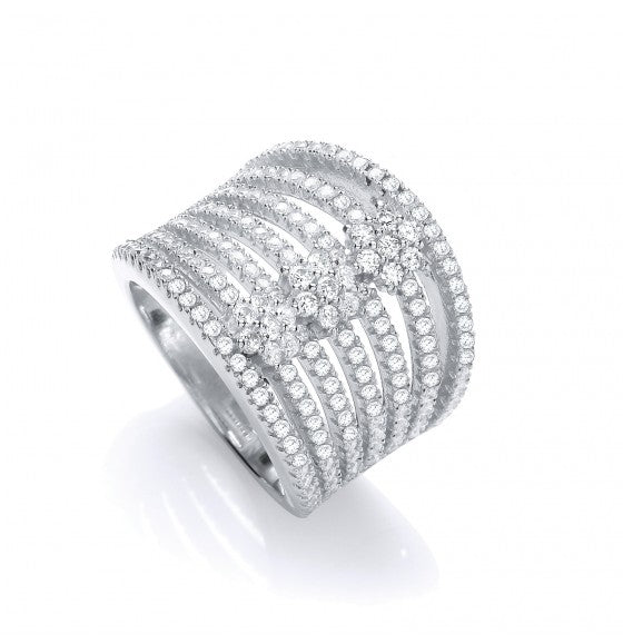 J-JAZ - Gina Ring - 925 Sterling Silver - Cubic Zirconia