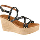 Sandals Wedge - KELDA - Black