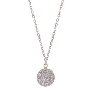 VIA London - Large Pave Disc Necklace