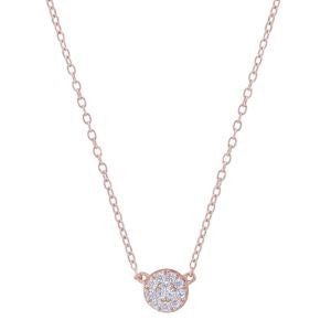 VIA London - Medium Pave Disc Necklace