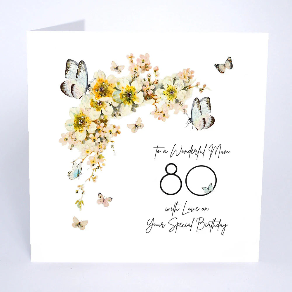 Card - Wonderful Mum - 80 Years....
