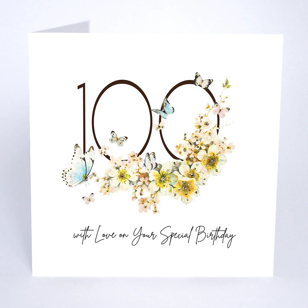 Card 16x16cm - 100 Birthday....With Love