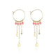 WIOGA - Moon and Star Hoop Drop earrings.