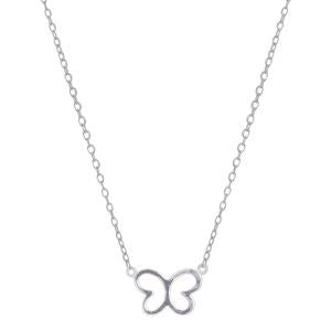 VIA London - Openwork Butterfly Necklace - Sterling Silver