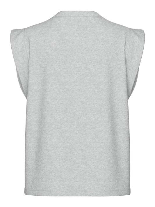Top - PCCHILLI SUMMER SL TOP - Light Grey Melange