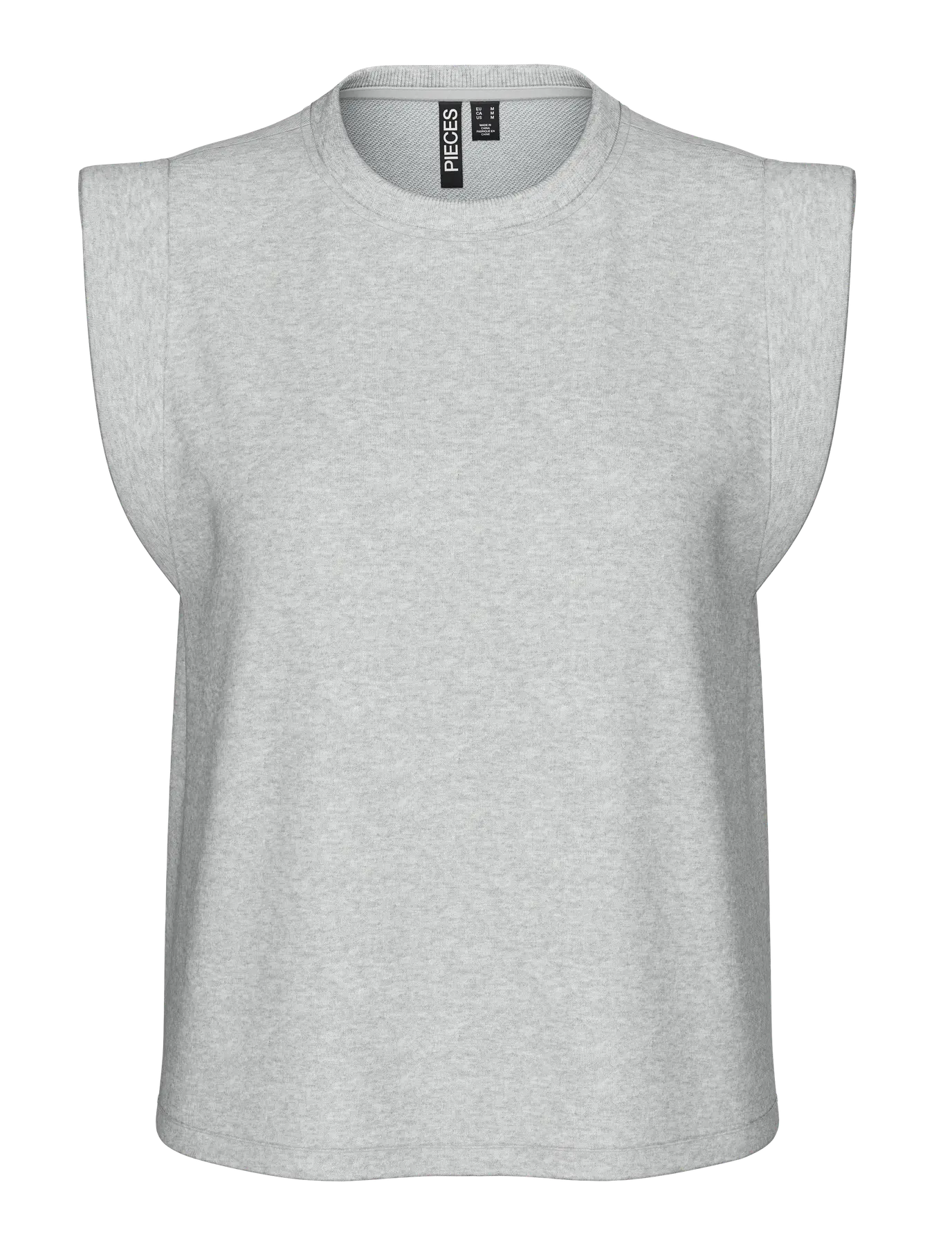 Top - PCCHILLI SUMMER SL TOP - Light Grey Melange