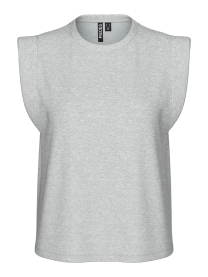 Top - PCCHILLI SUMMER SL TOP - Light Grey Melange