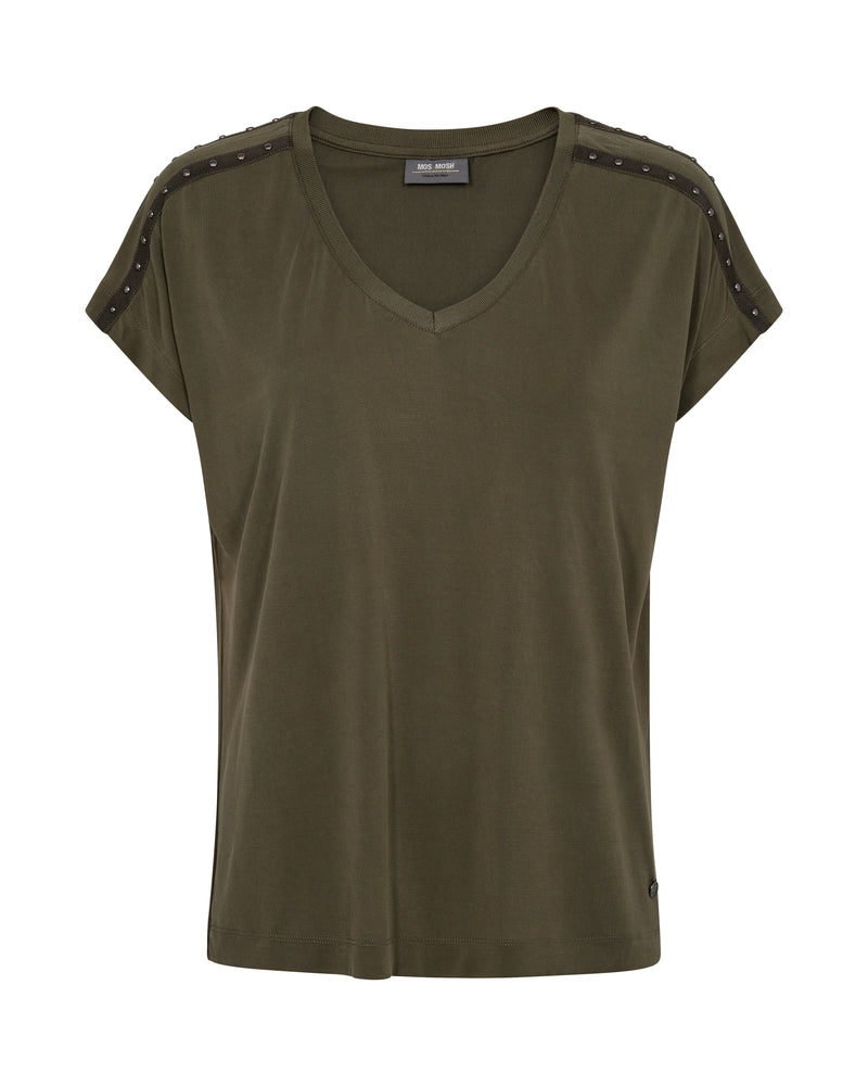 Top - NARELLEV-NECK STUD TEE- Sea Turtle - LB