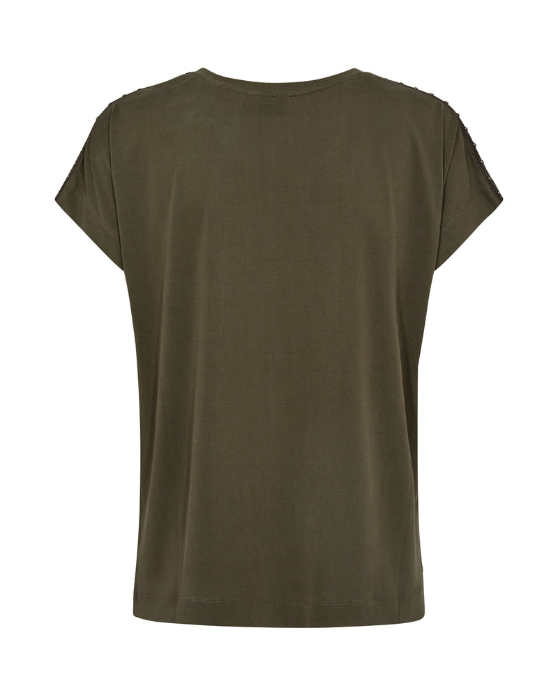 Top - NARELLEV-NECK STUD TEE- Sea Turtle - LB