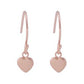 VIA London - Solid Heart Hook Earrings