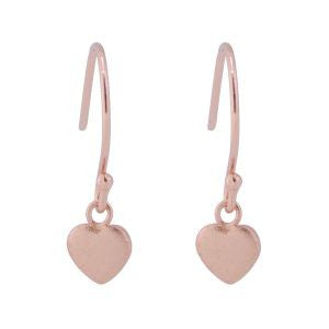 VIA London - Solid Heart Hook Earrings