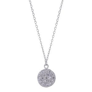 VIA London - Large Pave Disc Necklace