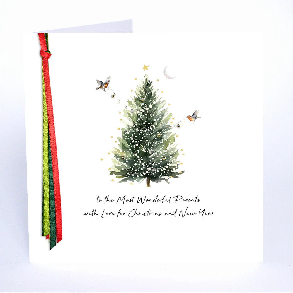 Card - To the Most Wonderful Parents with Love for Christmas and New Year