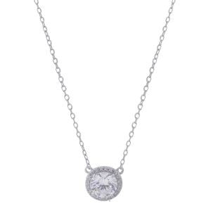 VIA London - Cubic Zirconia Necklace - Sterling Silver