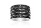 SIF JAKOBS - Sassari Due Ring - 925 Sterling Silver - Black Cubic Zirconia